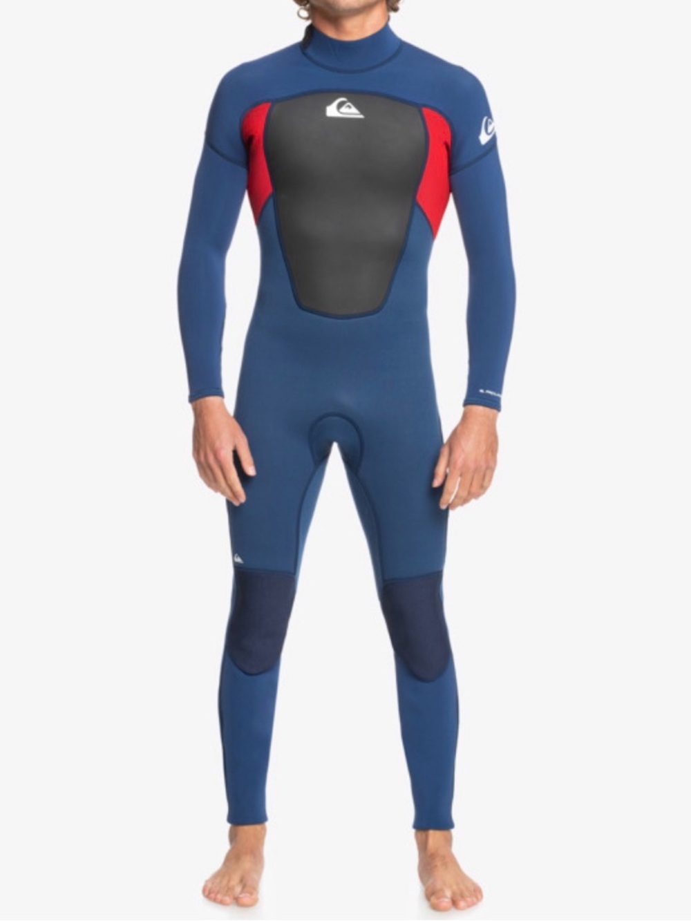 Quiksilver Men’s Navy Black Red Full Wetsuit Rash Guard